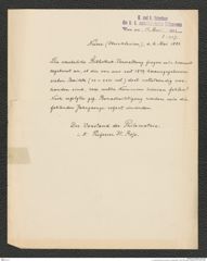 k.k. naturhistorisches Hofmuseum, Intendanzakten 1885-1896 (Hauer), Aktenzahl Z.227/1893, Seite 1